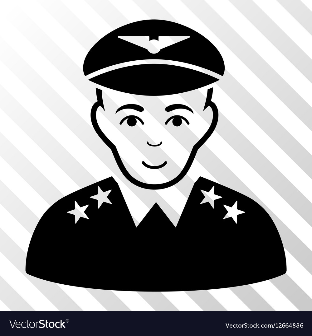 Military pilot officer icon Royalty Free Vector Image