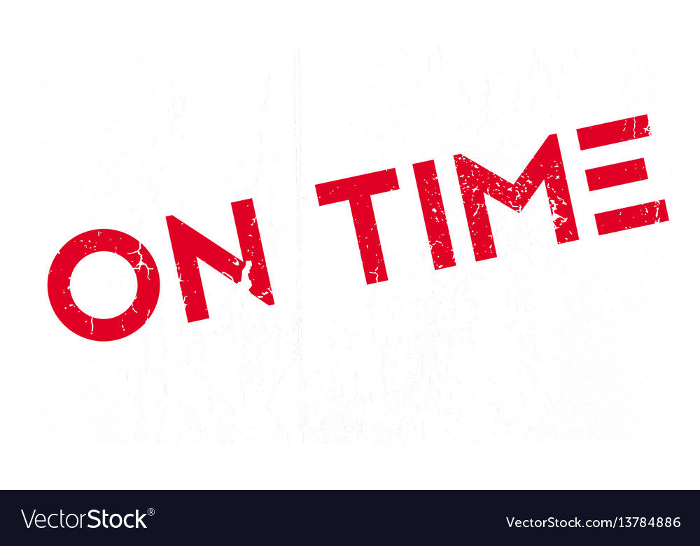 On time rubber stamp