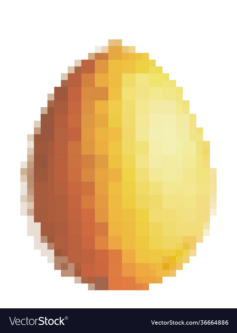 Pixel Art Egg Icon Stylized Royalty Free Vector Image