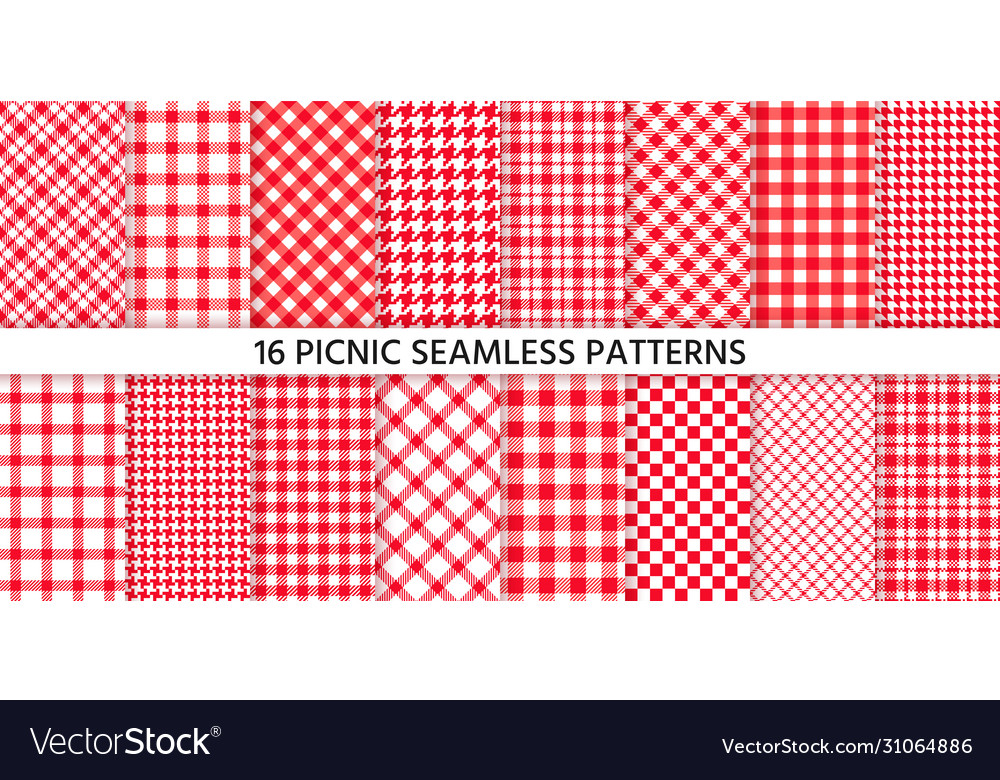 Red Gingham Picnic Pattern