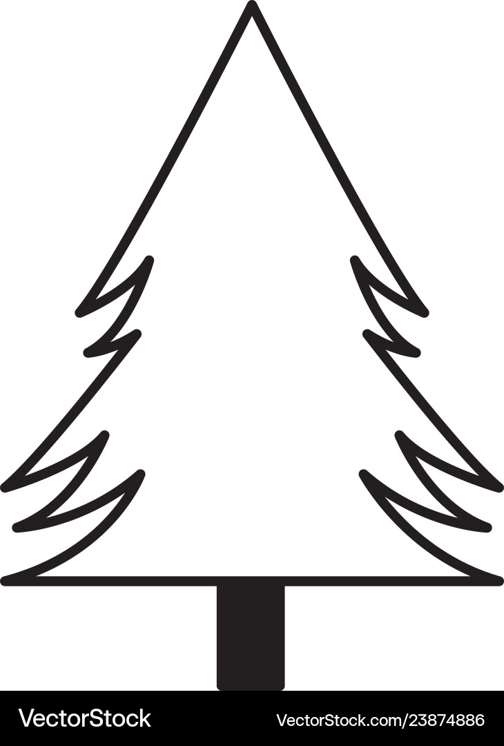 Tree pine forest Royalty Free Vector Image - VectorStock