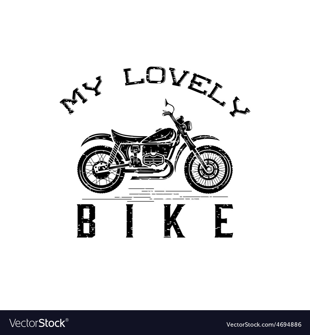 vintage grunge motorcycle graphic design template vector image motorcycle template