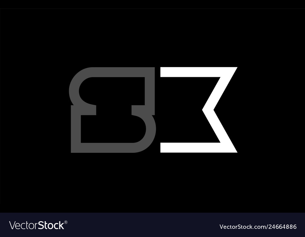 White black grey alphabet letter logo combination