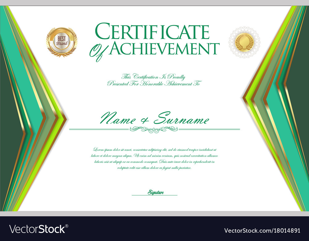 certificate or diploma design template 4 vector image diploma design template