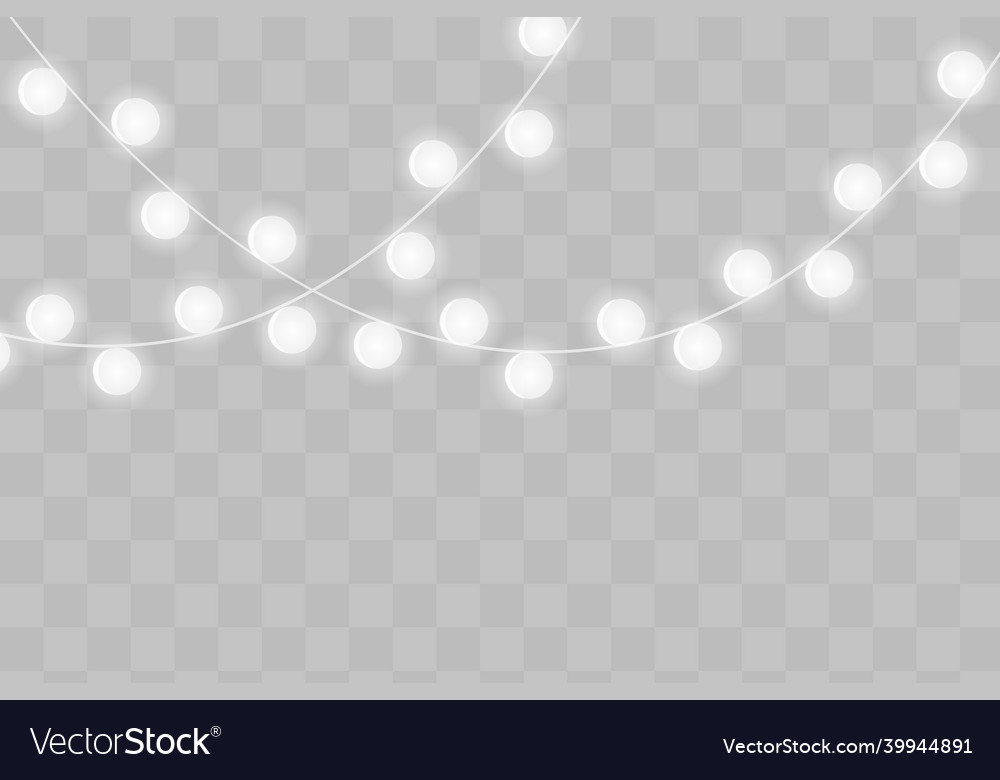 Weihnachtsbeleuchtung auf transparent vector image Weihnachtsbeleuchtung auf transparent