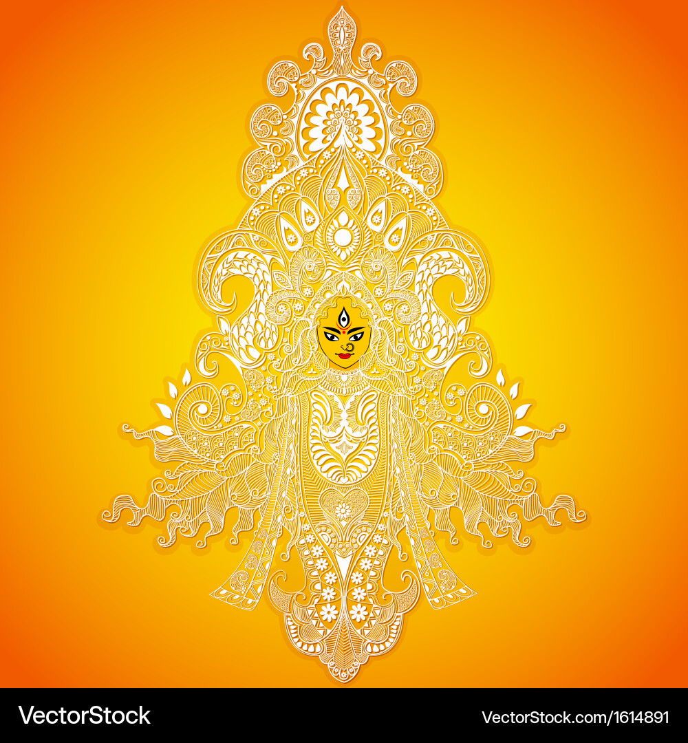 Durga Puja Royalty Free Vector Image Vectorstock