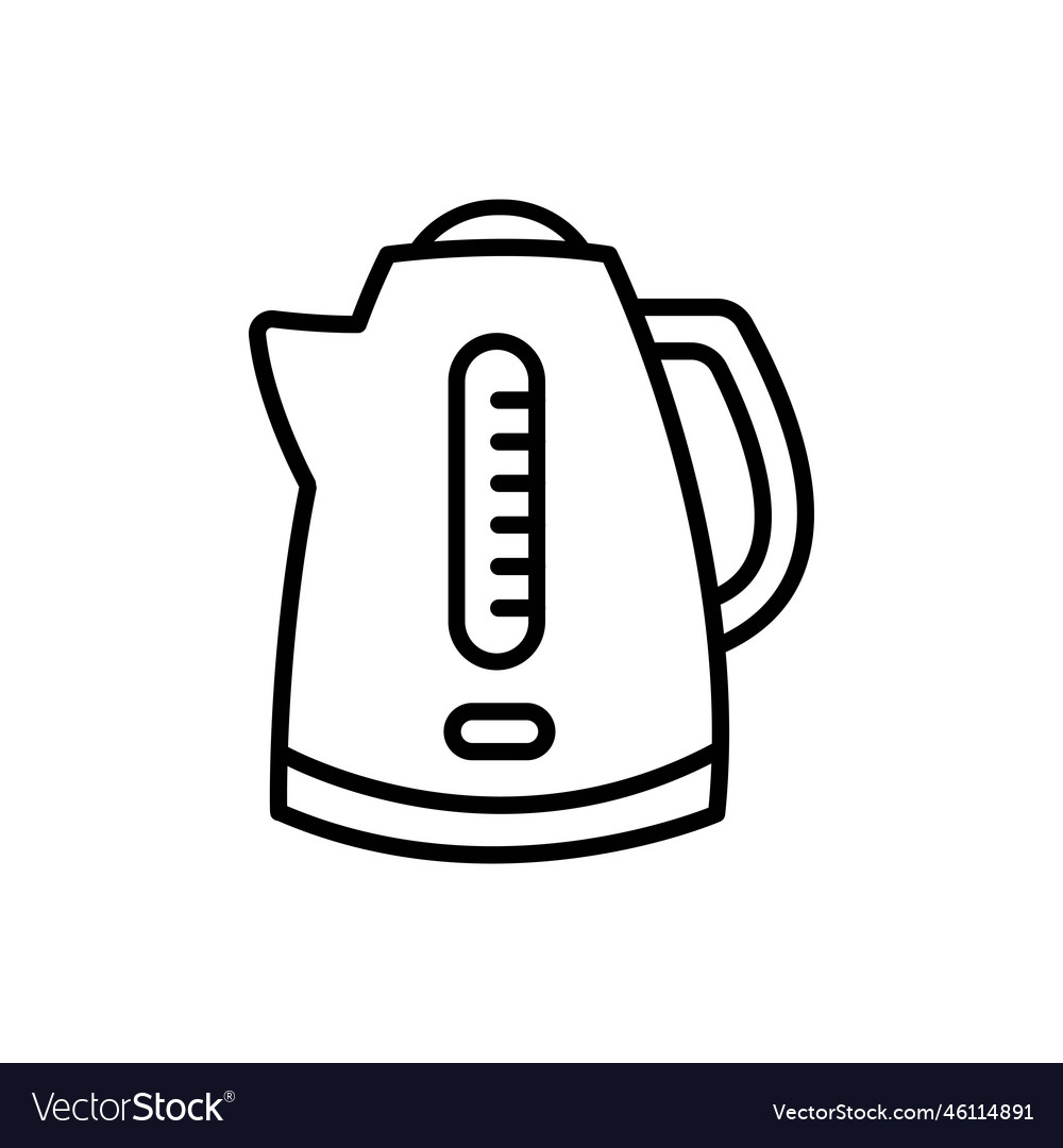 Electric kettle icon line symbol premium quality