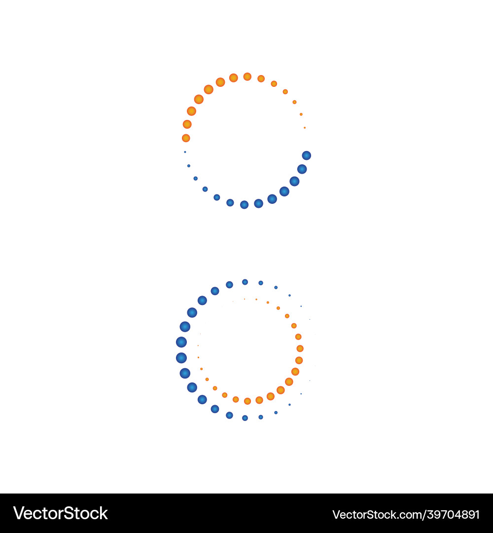 Halftone circle dots Royalty Free Vector Image