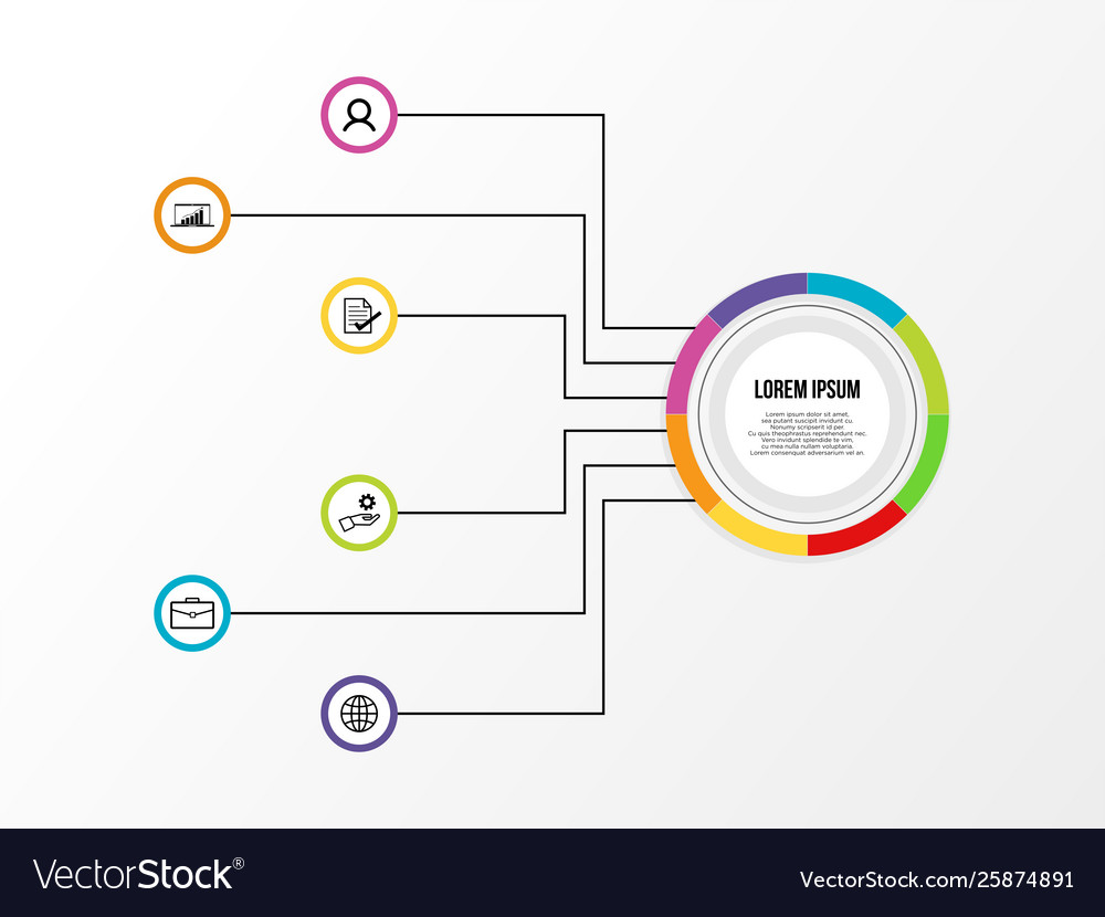 Infographic design template with options steps vector image Infographic design template with options steps
