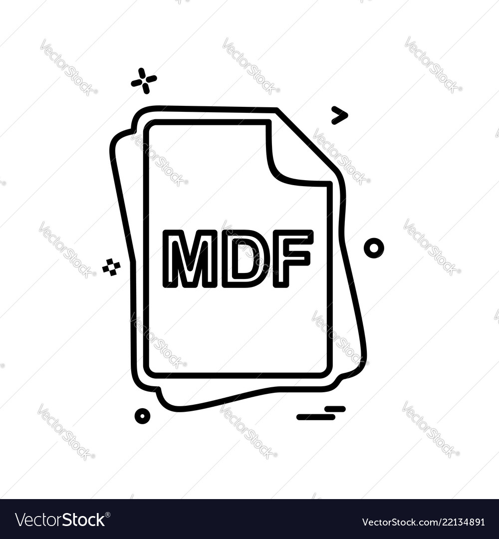Mdf file type icon design