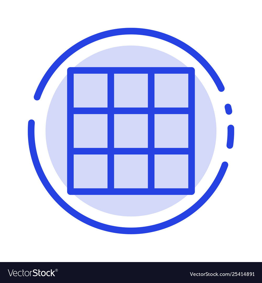 Menu ui basic blue dotted line icon vector image Menu ui basic blue dotted line icon