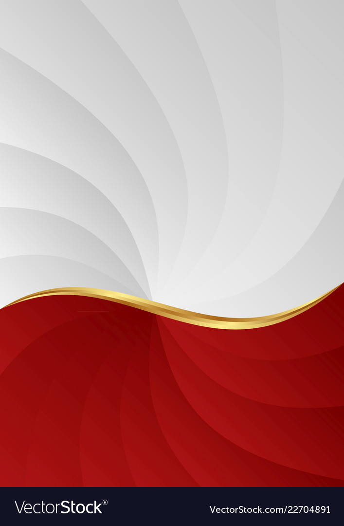 Red and white wavy abstract background divided Vector Image