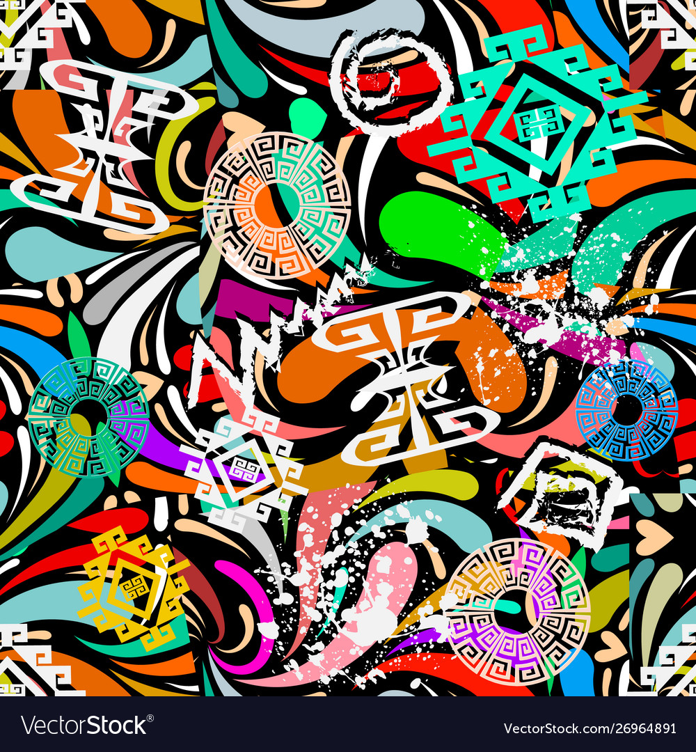 Tribal ethnic style colorful abstract Royalty Free Vector