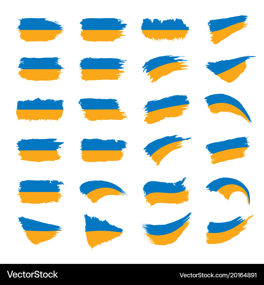 Ukraine flag Royalty Free Vector Image - VectorStock