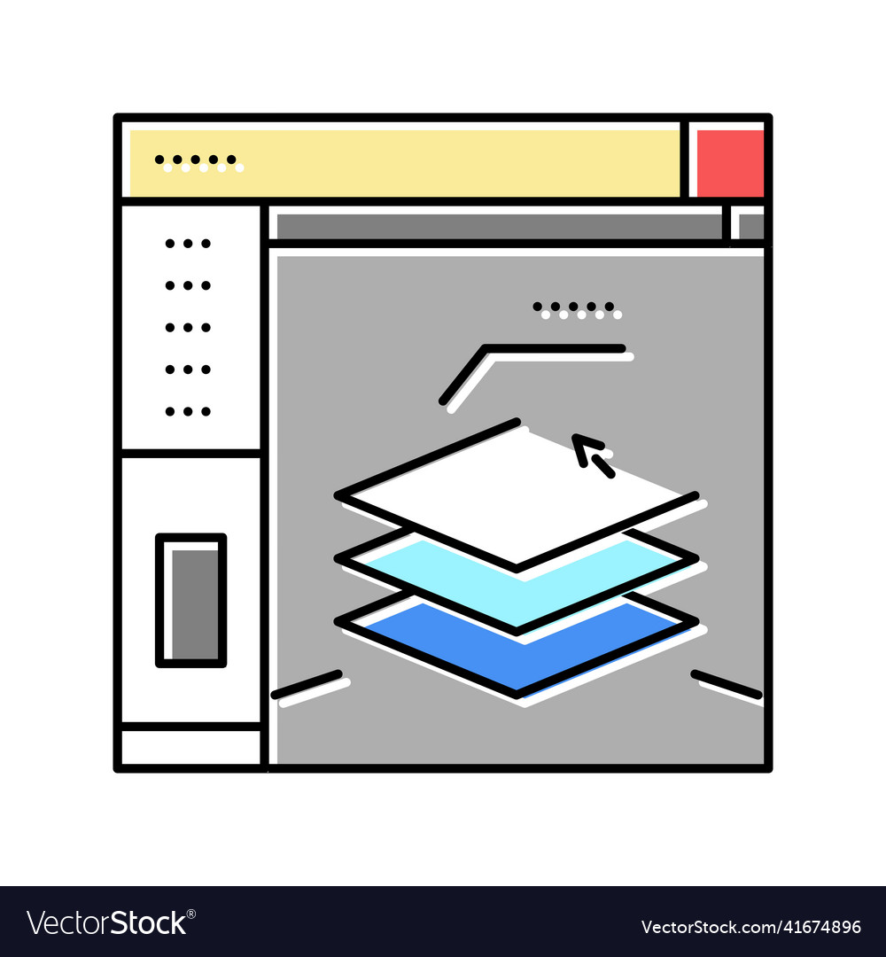 3d slicing software color icon vector image 3d slicing software color icon