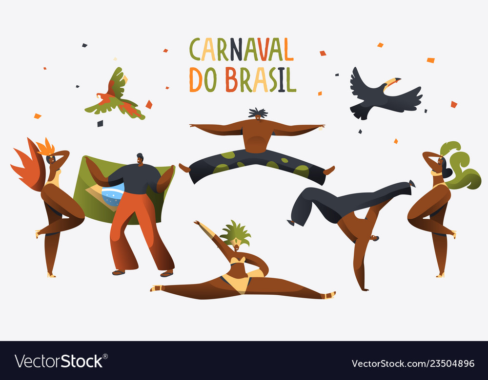 Brasilien Karneval Kostüm Tänzerin Charakter Banner