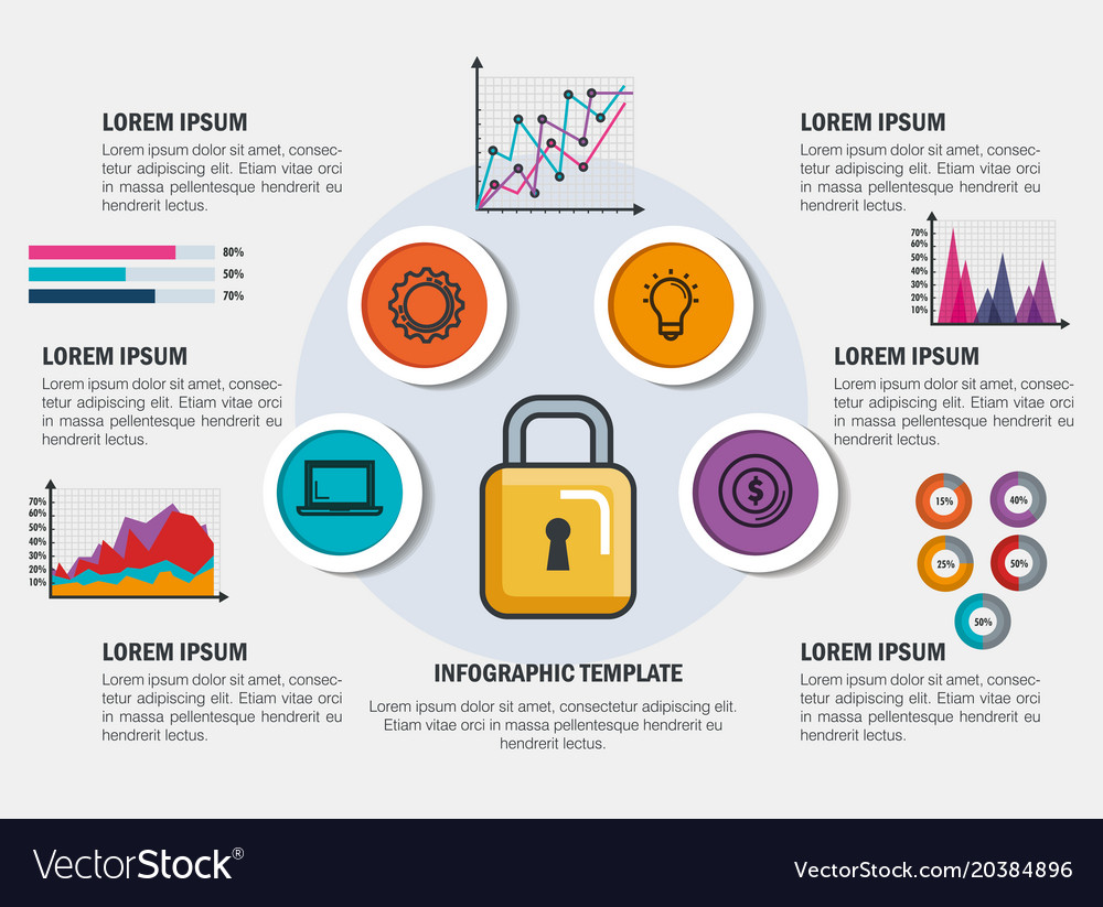 Business infographic template icons