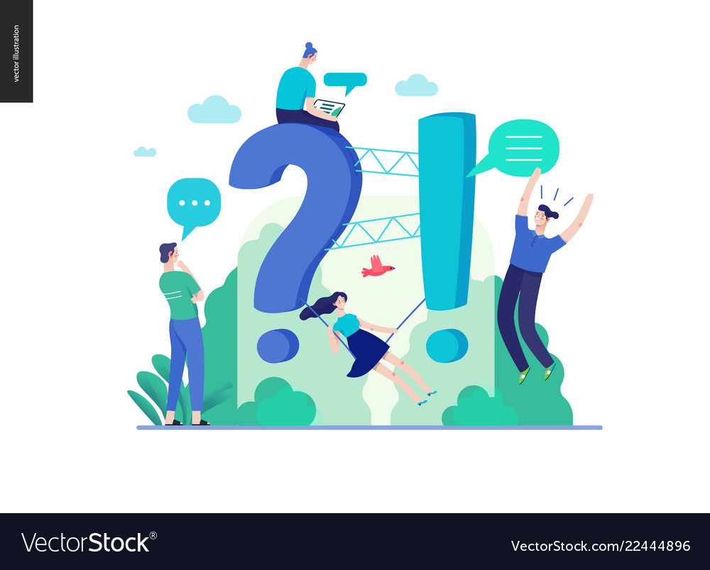 График рисунки с вопросами Business series - faq web template Royalty Free Vector Image