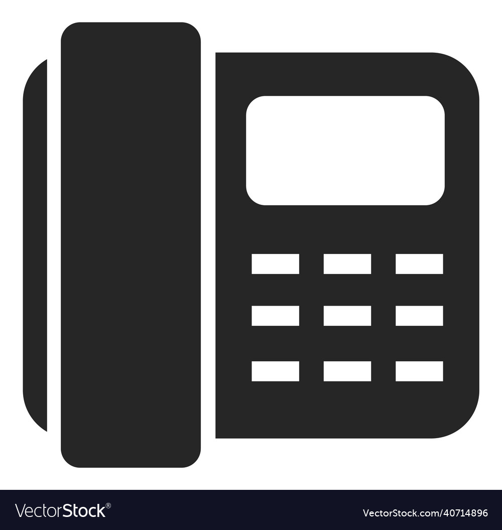 Button telephone icon vintage phone symbol Vector Image