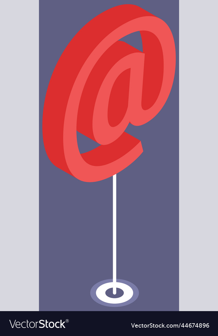 Email symbol app for chatting and mailing via vector image Email symbol app for chatting and mailing via