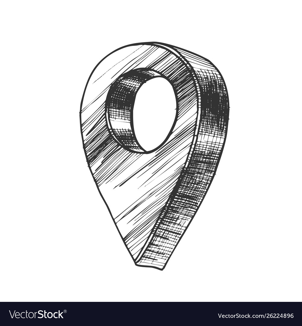 Map pointer gps location modern symbol vector image Map pointer gps location modern symbol