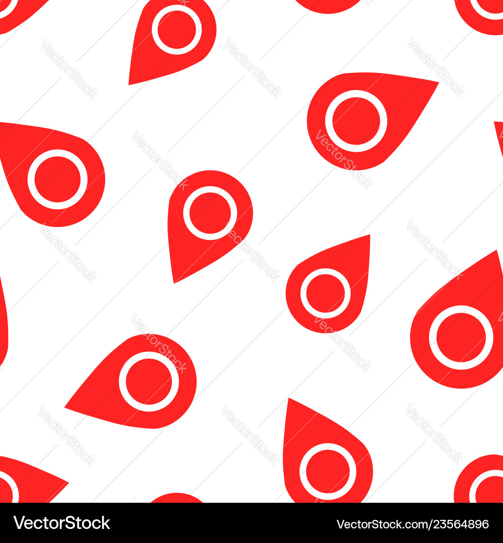Pin map icon seamless pattern background gps Vector Image