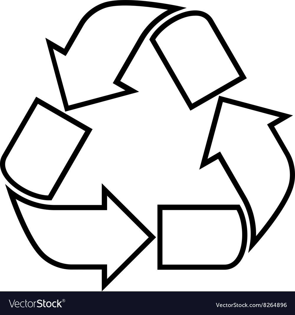 Recycle contour icon