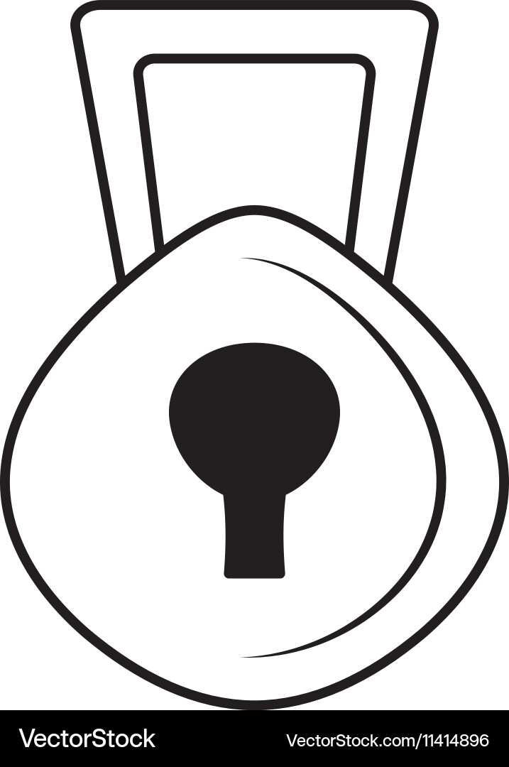 Security padlock isolated icon Royalty Free Vector Image