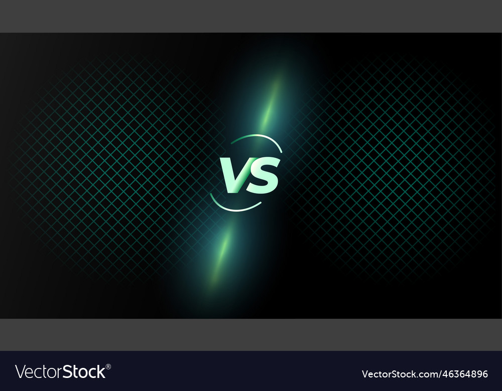 Versus battle template vs Royalty Free Vector Image