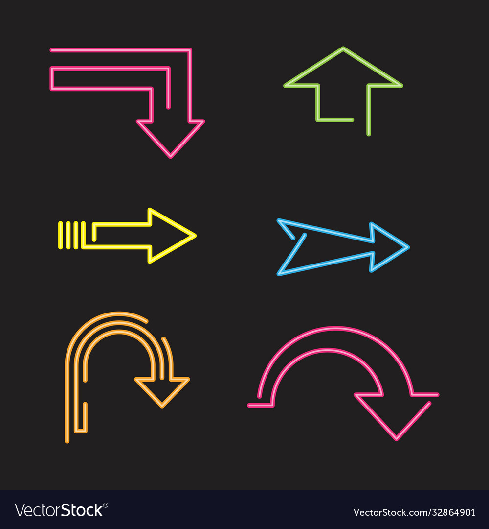 Pfeil neon glow vector image Pfeil neon glow