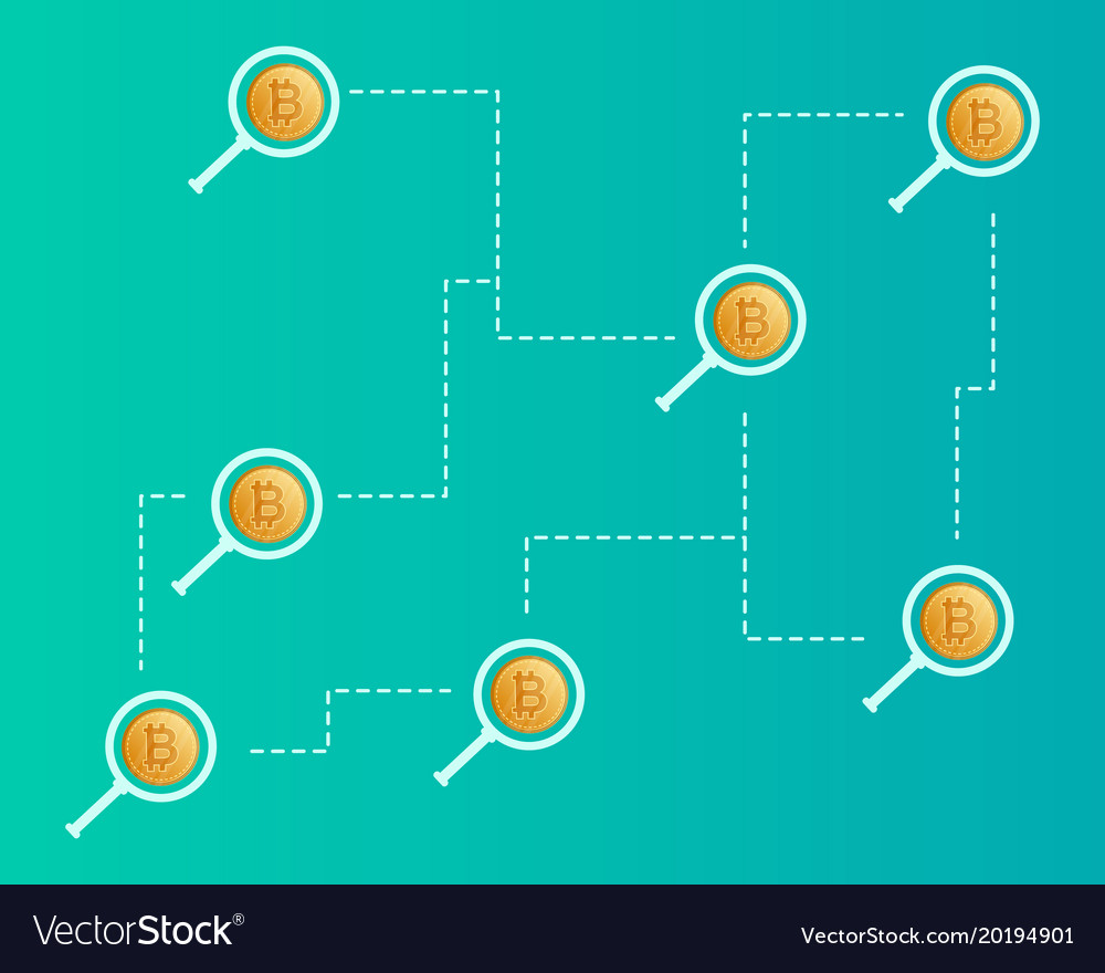 Bitcoin cryptocurrency network concept background