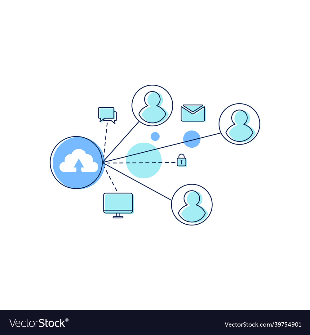 Computing network icon design vector image Computing network icon design