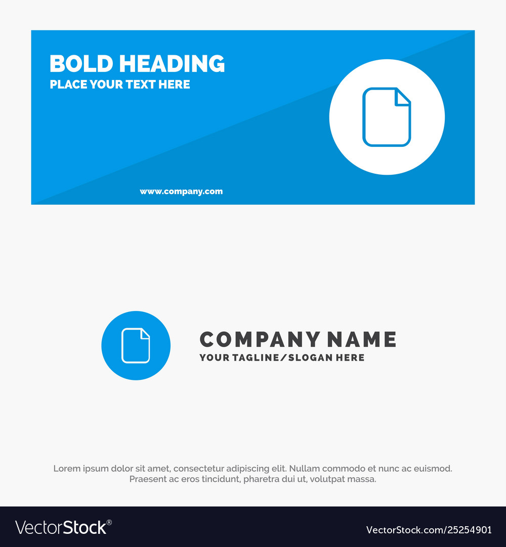 Dokumentdatei grundlegende ui solid icon website banner vector image Dokumentdatei grundlegende ui solid icon website banner
