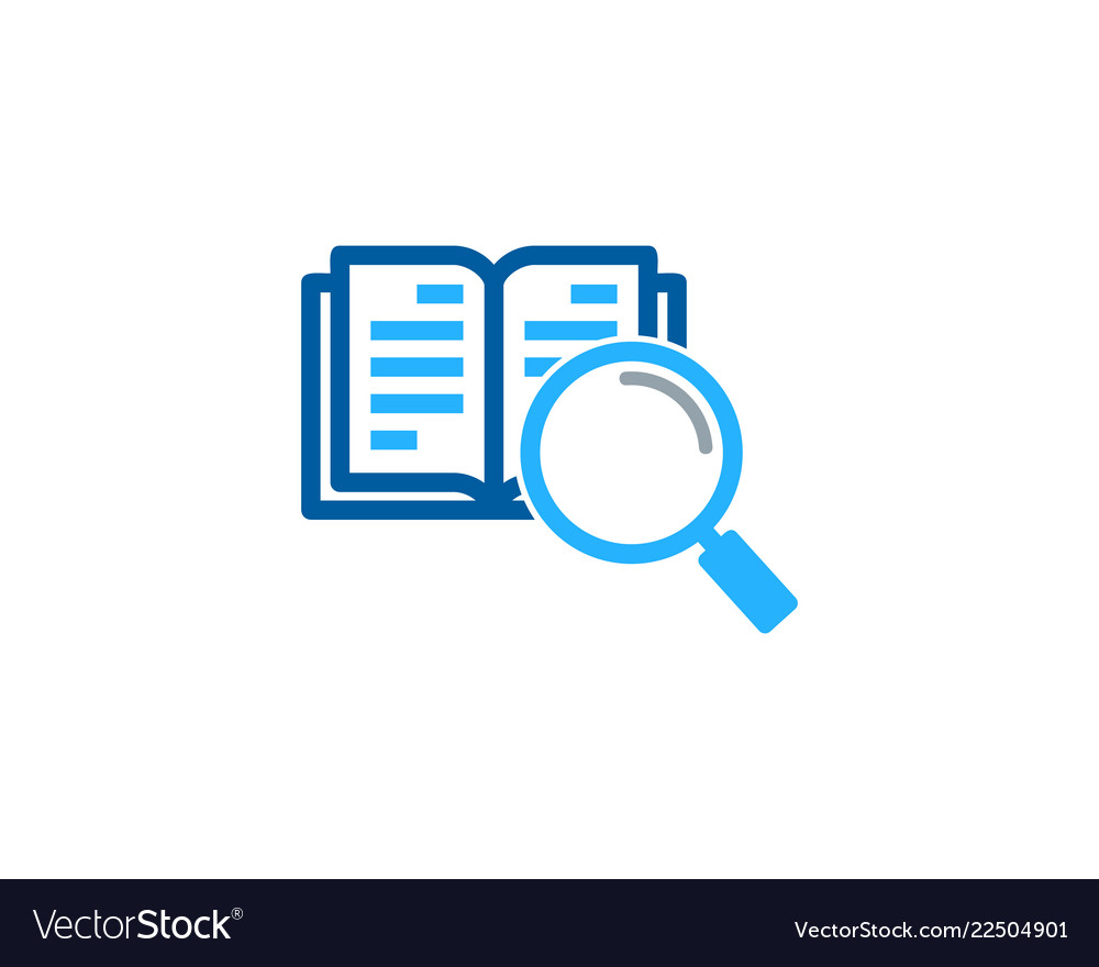 Find book logo icon design