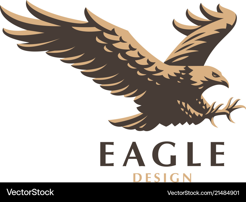 Flying eagle Royalty Free Vector Image - VectorStock