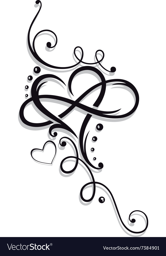 Download Heart and infinity Royalty Free Vector Image - VectorStock