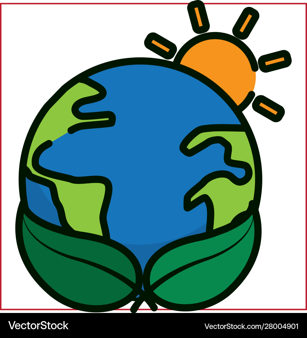 Isolated ecology and bio world design Royalty Free Vector