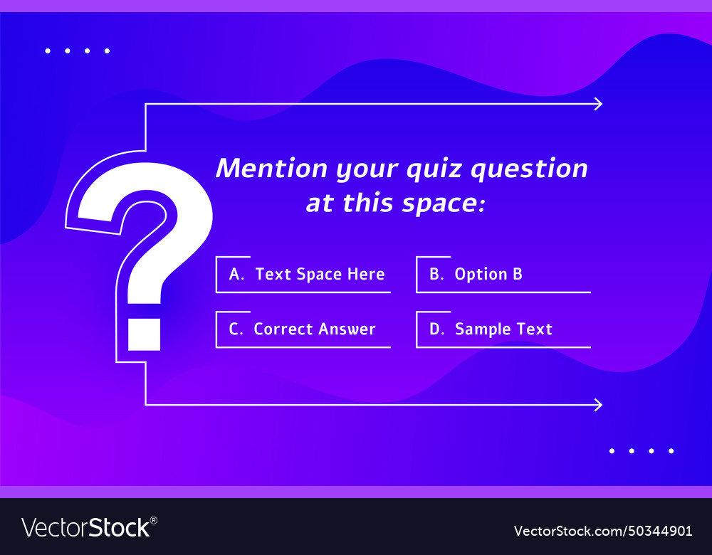 Multiple option quiz banner play and win contest Vector Image