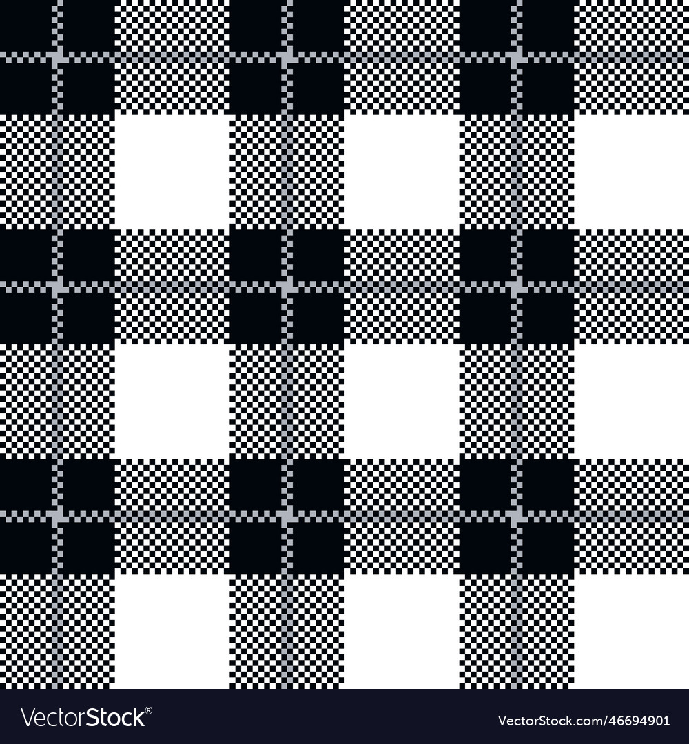 Tartan plaid seamless patten black Royalty Free Vector Image