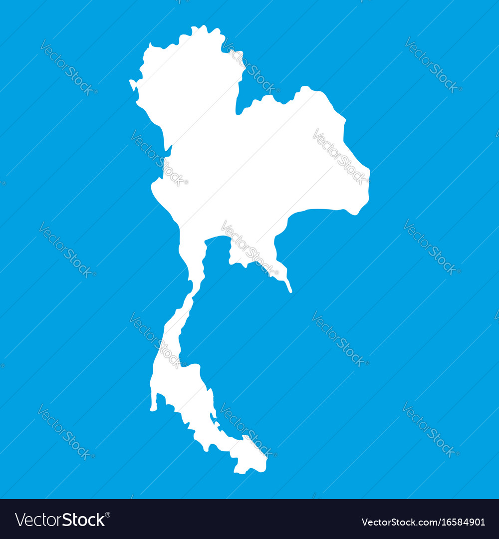 Thailand Map Vector Png Thailand Icon White Royalty Free Vector Image - Vectorstock