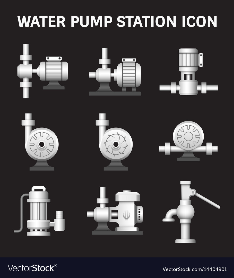 Water pump station Royalty Free Vector Image - VectorStock