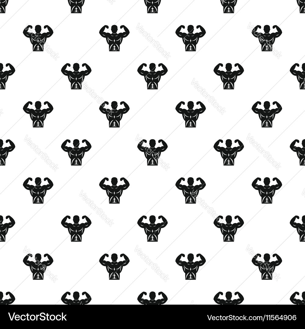 Athletic man pattern simple style Royalty Free Vector Image