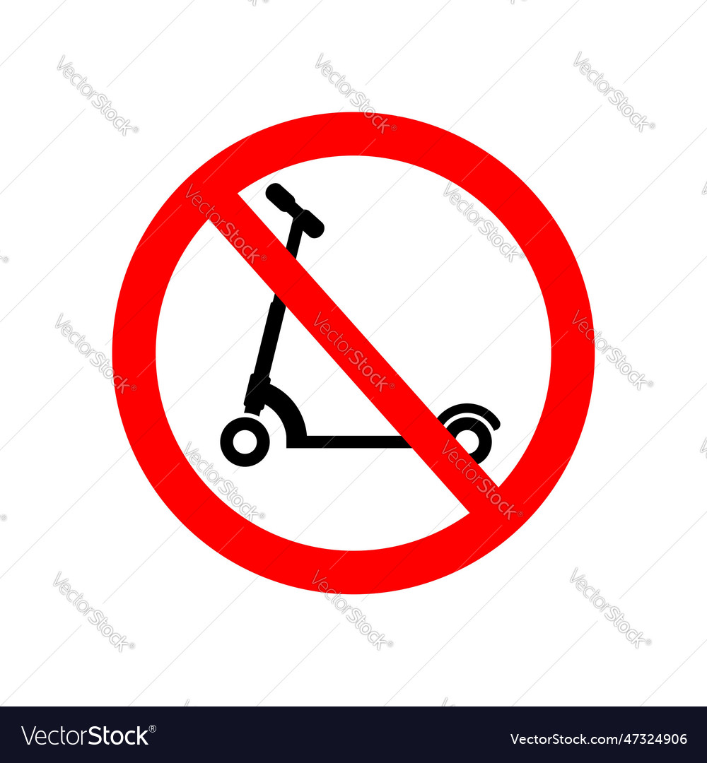 Classic no scooter sign Royalty Free Vector Image