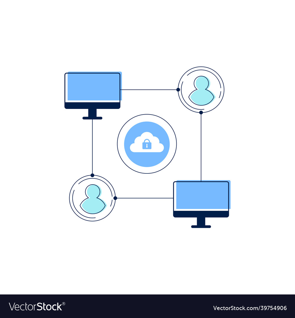 Computing network icon design vector image Computing network icon design