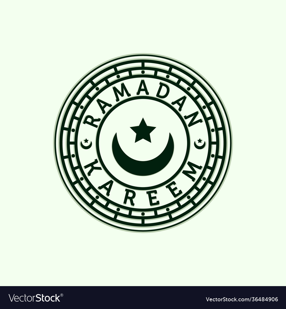 Islamic Line Art Logo Design Simple And Modern Vector Image