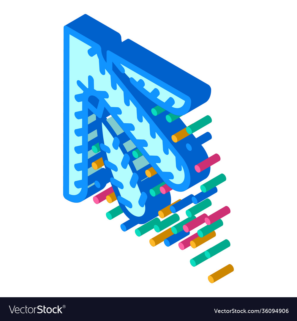 Mikrofaserstruktur isometrisches Icon