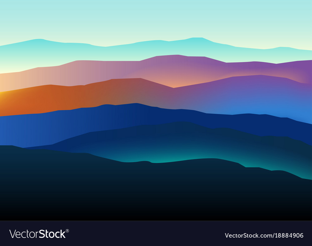 Mountains landscape in beautiful colors