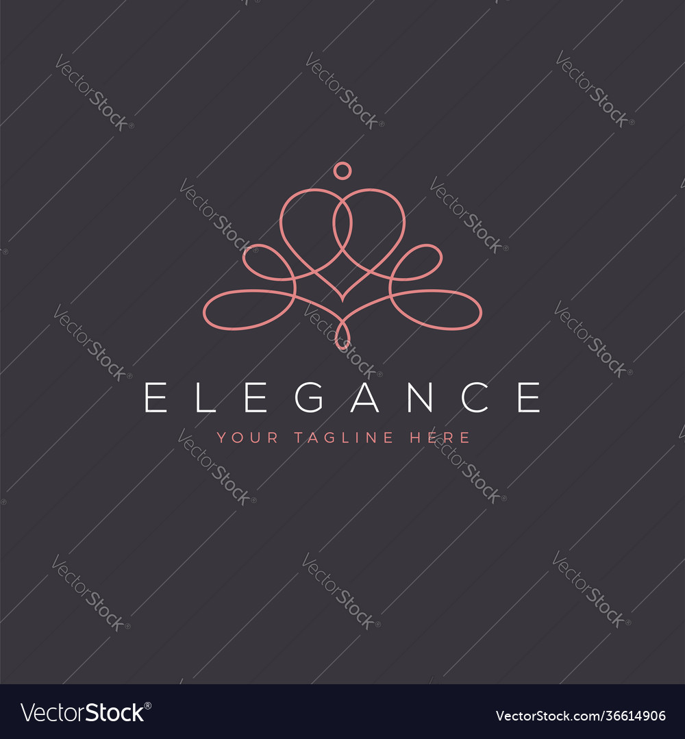 Ornate feminine elegant abstract logo Royalty Free Vector