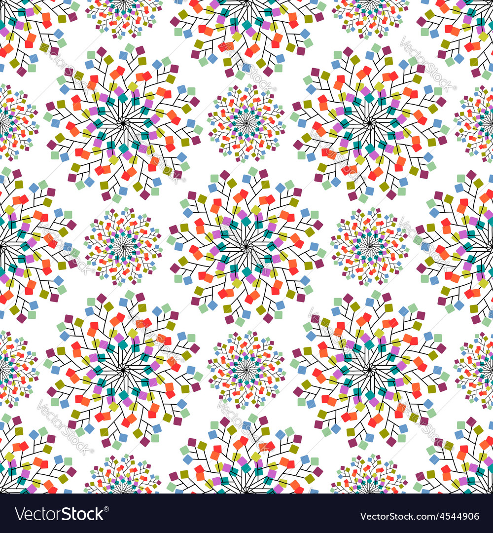 Seamless pattern of colored squares