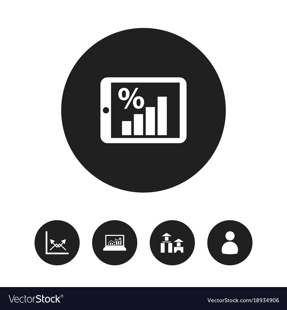 Set of 5 editable statistic icons includes